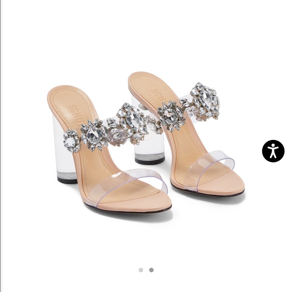 Schutz Blanck size 7.5 transparent heel.